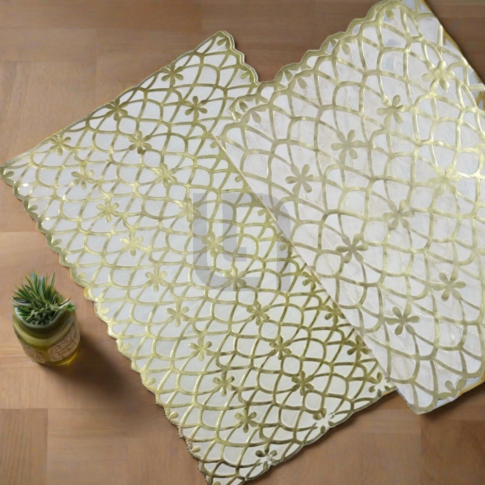 3pcs Coaster Table Mat Set Placemats Coaster Golden Art