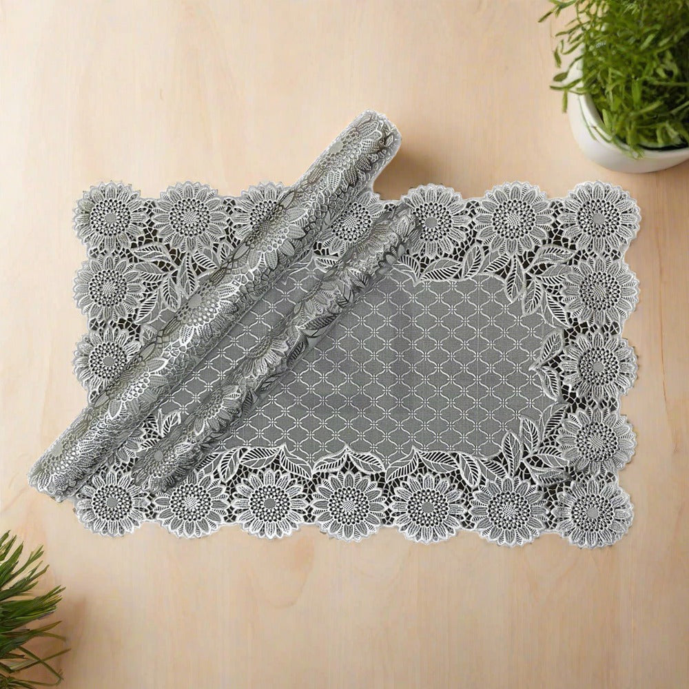 3pcs Coaster Table Mat Set Placemats Coaster Silver