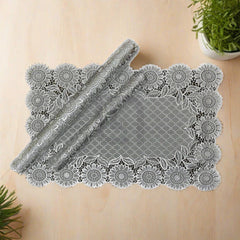 3pcs Coaster Table Mat Set Placemats Coaster Silver