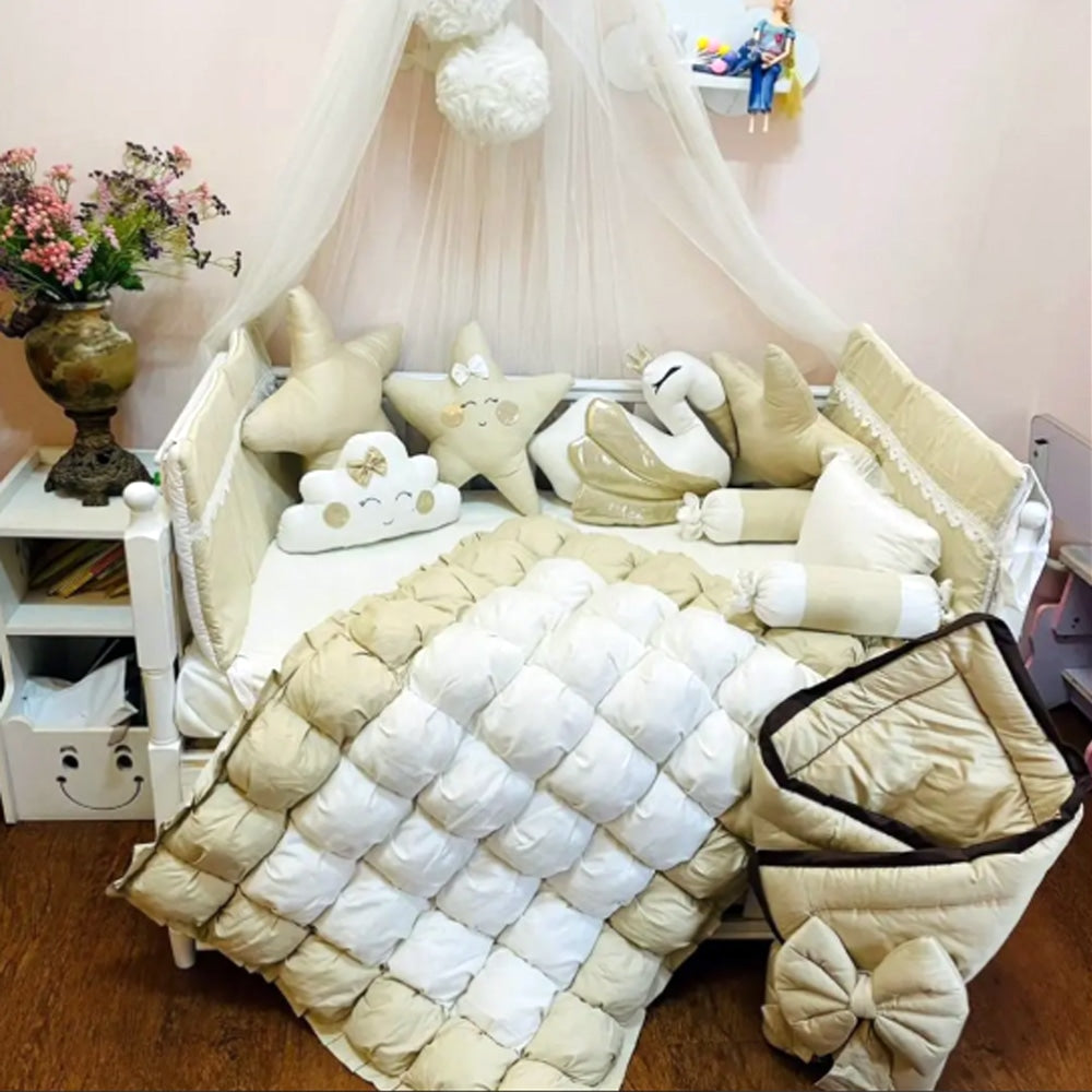 Baby Cot - Bedding Set - Tiny Heaven Olive