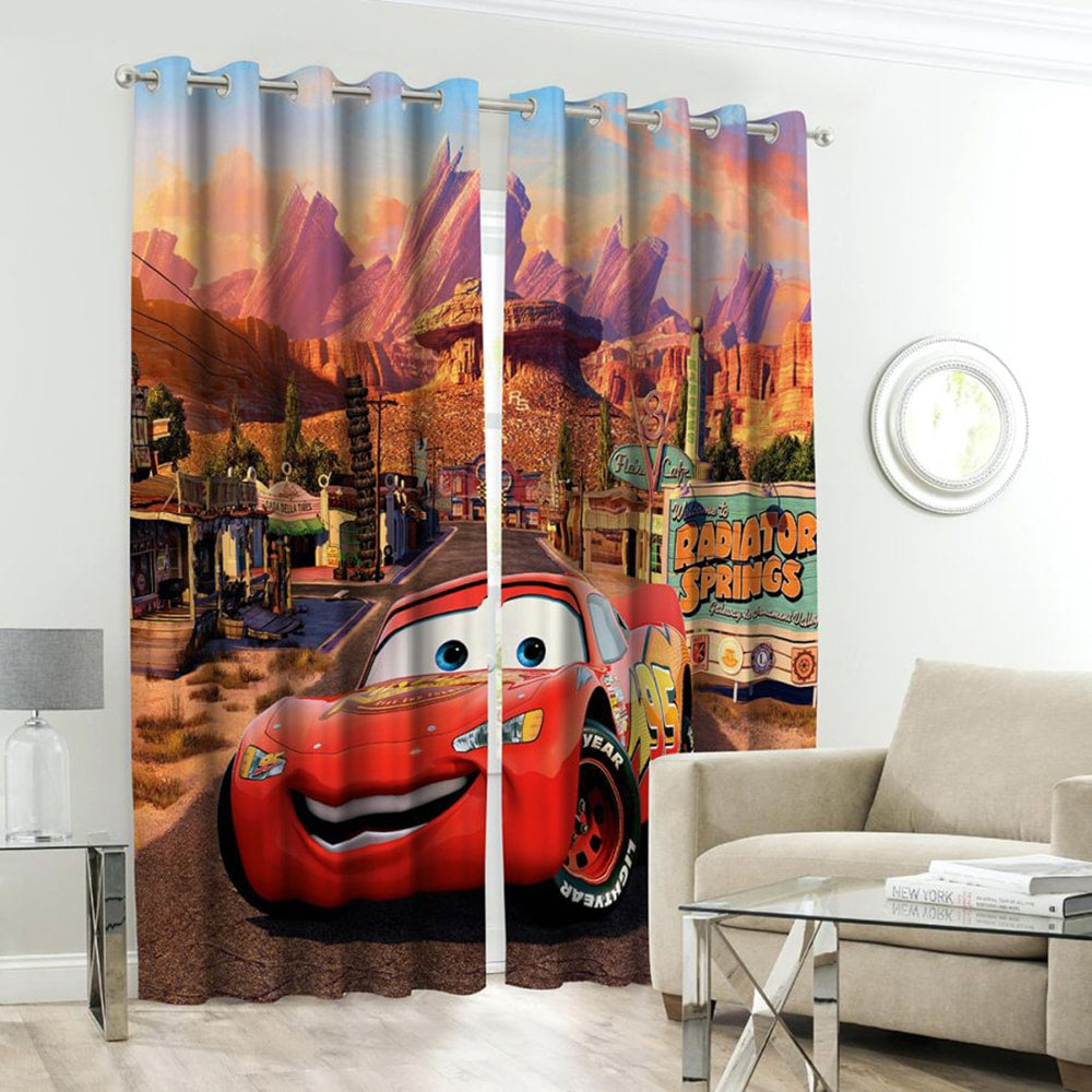 Cars Theme Kids Room Curtains