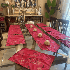 RunWay Table Runner - Red Marble