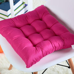 Soft Square Dining Seat Pad Filled Chair Cushion - Pink