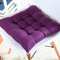 Soft Square Seat Pad Filled Chair Cushion - Purple