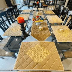 Vista Velvet Table Runner - Beige