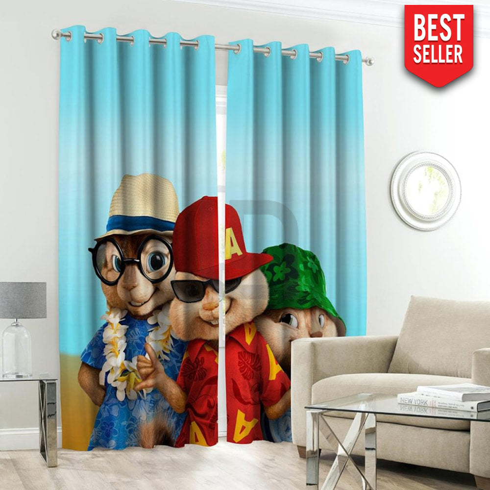 Alvin Chipmunks Kids Room Curtains