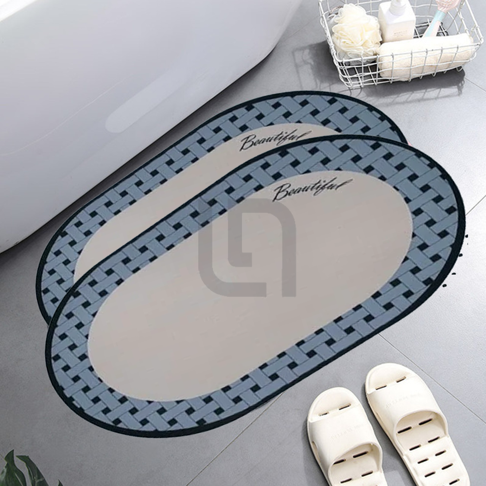 water absorbent mat grey blue