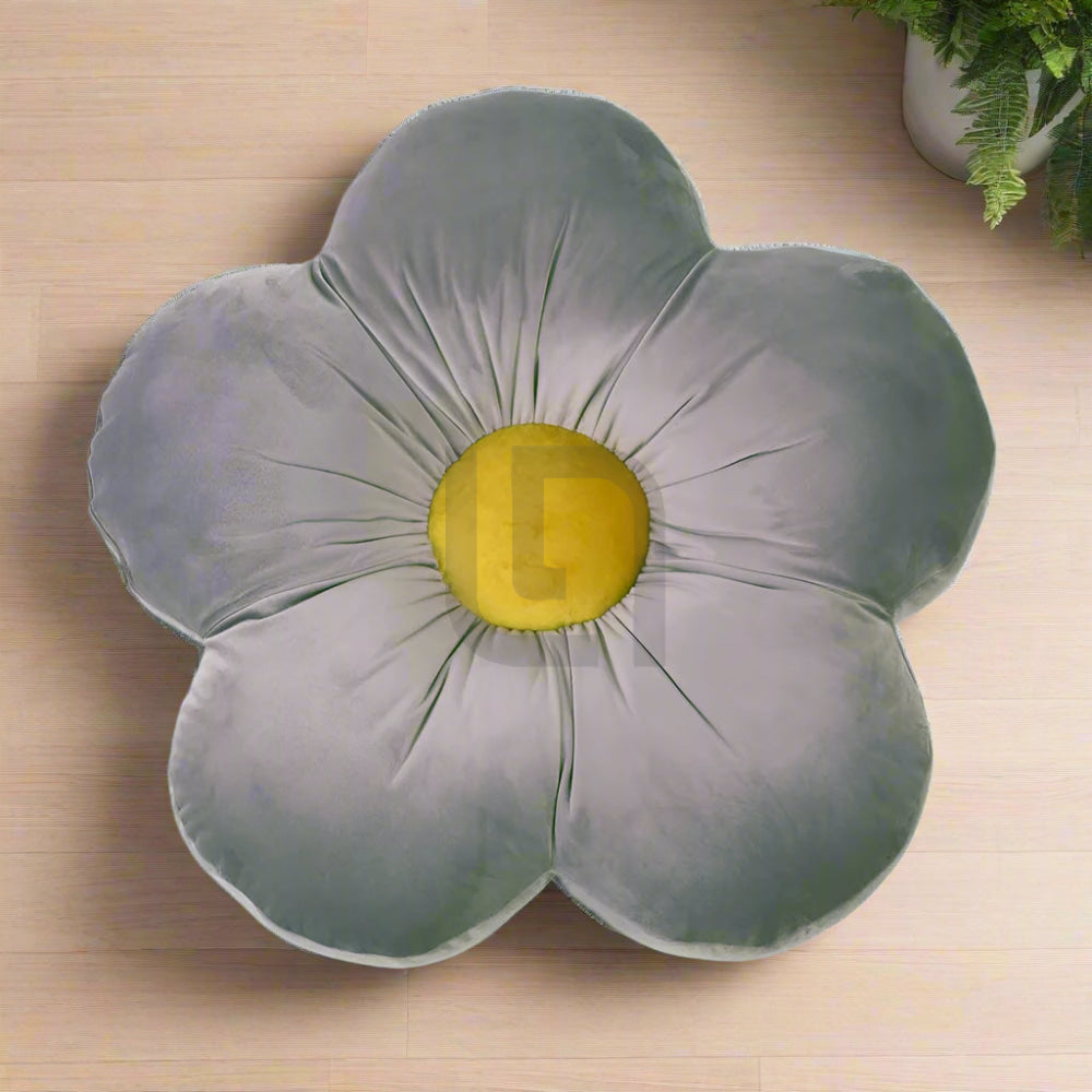 Flower Shape Floor Cushion - Grey