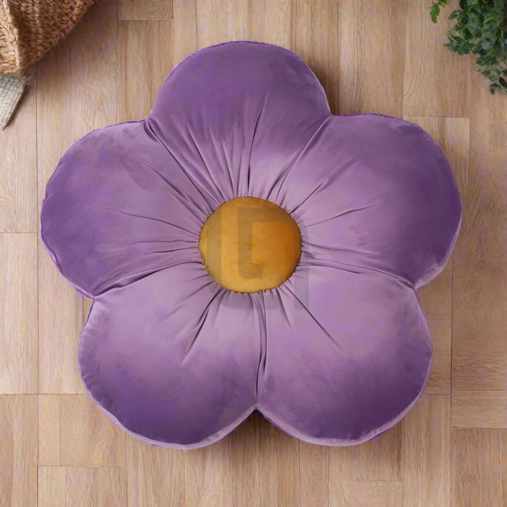 Flower Shape Floor Cushion - Purple