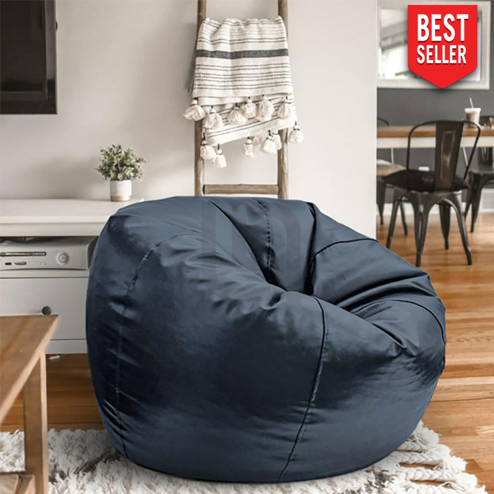 Grey Puffy Bean Bag