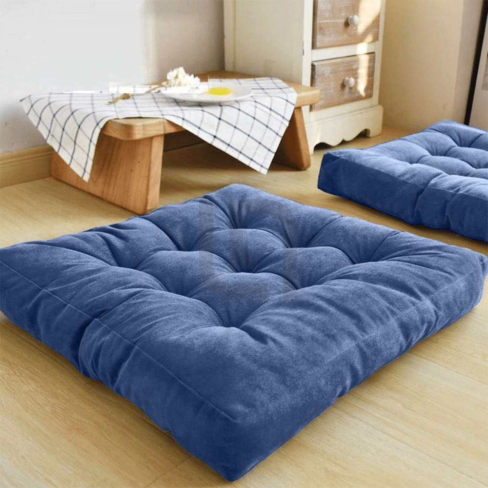 Square-Shape-Velvet-Floor-Cushions-Blue