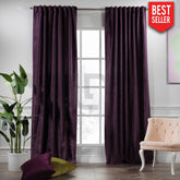 velvet curtains purple