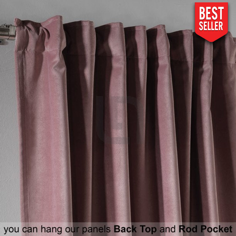 rose gold velvet curtain