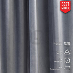 silver velvet curtian