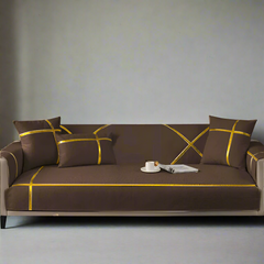 Velvet Sofa cover brown
