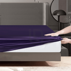 Silk Duvet Cover Set - Aubergine 1