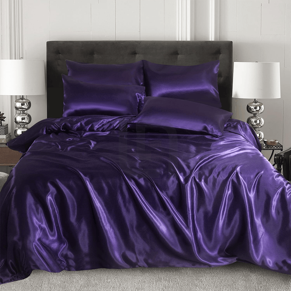 Silk Duvet Cover Set - Aubergine