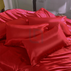 Silk_Duvet_Cover_Set_-_Coral_Red_2