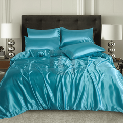 Silk Duvet Cover - Teal