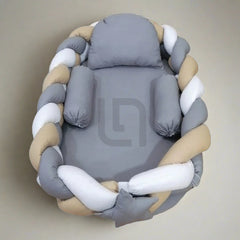 Spiral Grey Beige Baby Nest