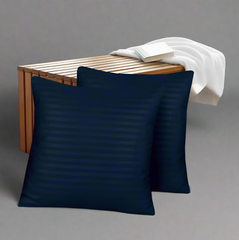 stripe style cushion cover - dark blue