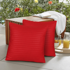 stripe style cushion cover - red