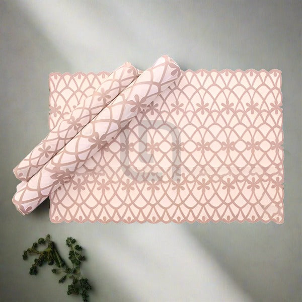 3pcs Table Mat Set Placemats Dressing Table Beige Color