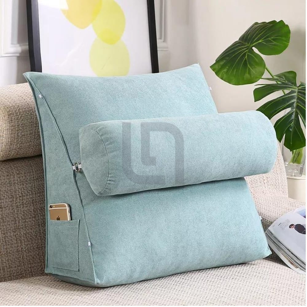 back support cushion aqua blue