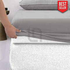Cotton fitted sheet - Grey Color