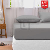 Cotton fitted sheet - Grey