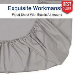 Grey Color Fitted Sheet