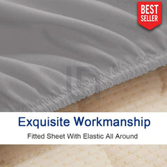 Fitted bed sheet grey color