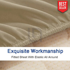 Fitted bed sheet hazelnut color