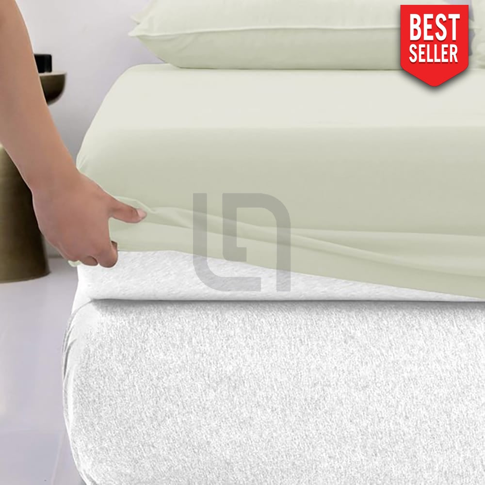 Cotton fitted sheet - Ivory Color