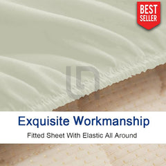 Fitted bed sheet ivory color