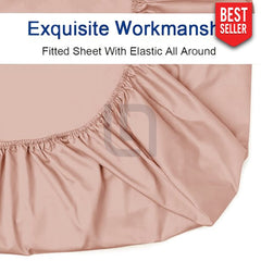 Peach Color Fitted Sheet