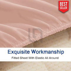 Fitted bed sheet peach color