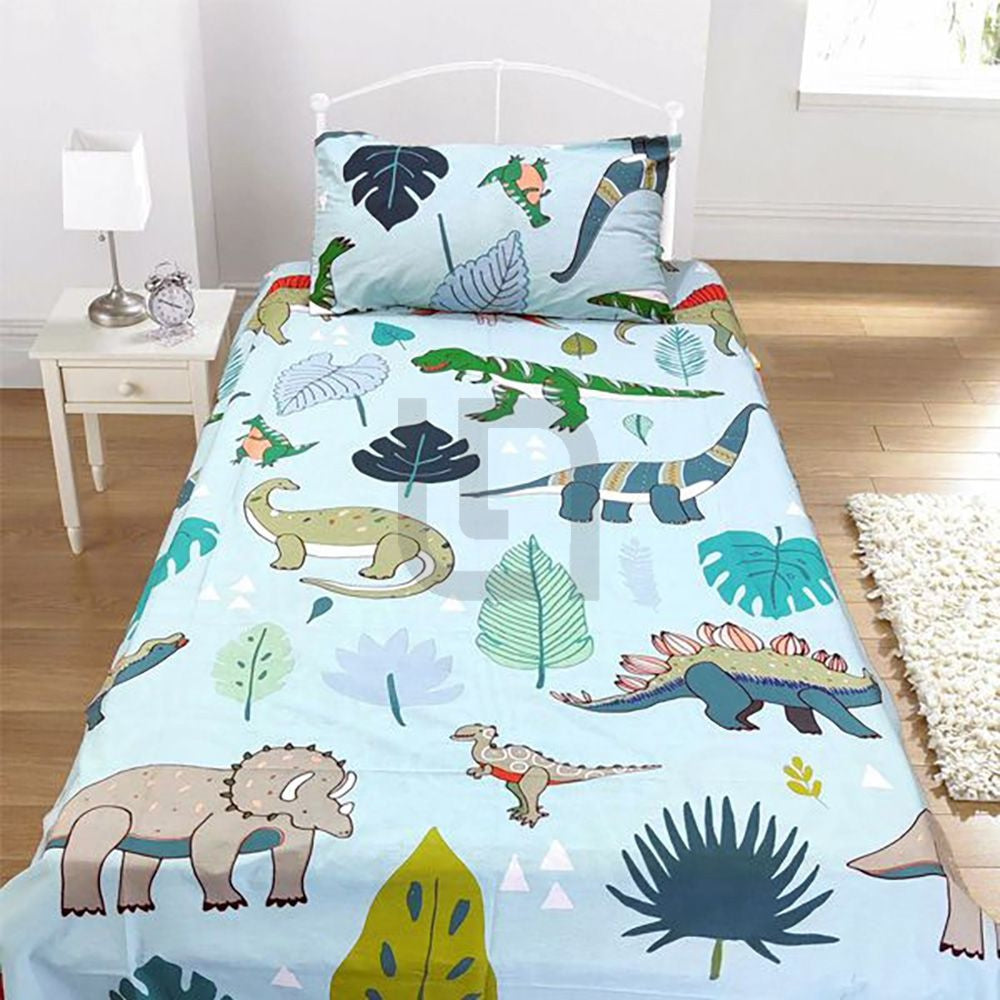 Jurassic Park Themed Cartoon Bed Sheet