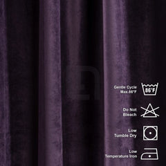 magenta velvet curtain