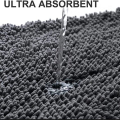 Microfiber Shaggy Mat Grey