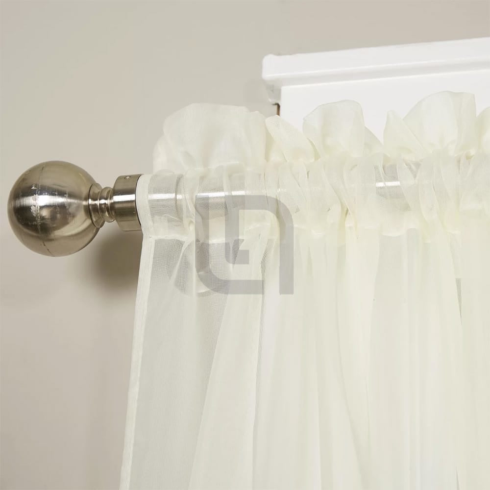 Polyester Sheer Net Curtain Off White 2
