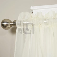 Polyester Sheer Net Curtain Off White 2