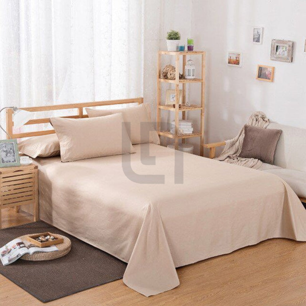 Plain Bed Sheet - Beige