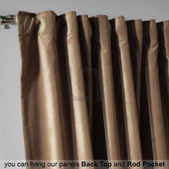 velvet curtian - Antique Brass