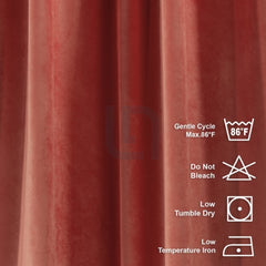 coral velvet curtain