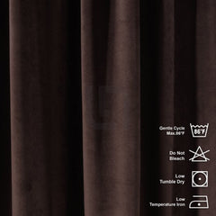 dark brown velvet curtains