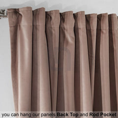 golden brown velvet curtains