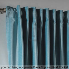 velvet curtains - maya color