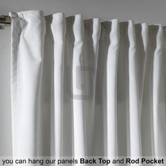 white velvet curtains