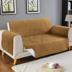 Ultrasonic Quilted Sofa Cover - Mustard